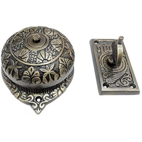 "Abijam" Brass Manual Old Fashioned Door Bell 